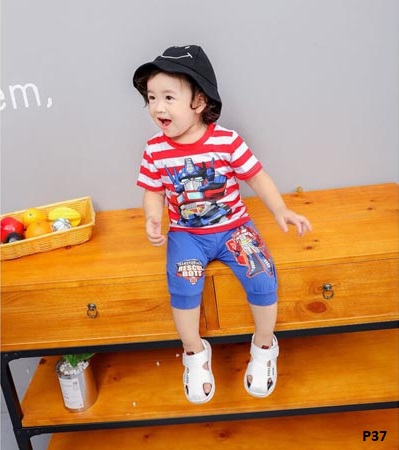 setelan anak transformer superhero